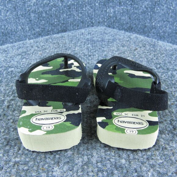 Havaianas Boys Flip Flop Shoes Black Synthetic Pull On Size T‎ 5 Medium - Picture 4 of 6